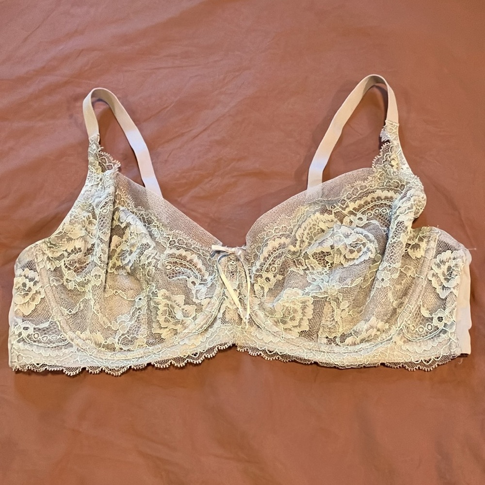 Skarlett Blue Blue Lace Underwire Bra Size 36D